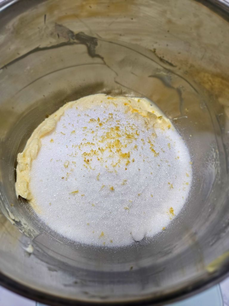 Lemon zest and sugar Lemon zest