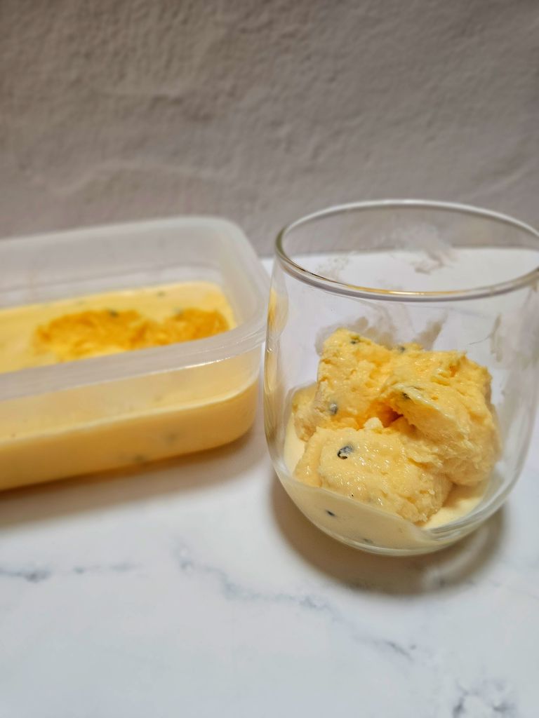 Bright and creamy no-churn passion fruit ice cream Final Passion Fruit Ice Cream