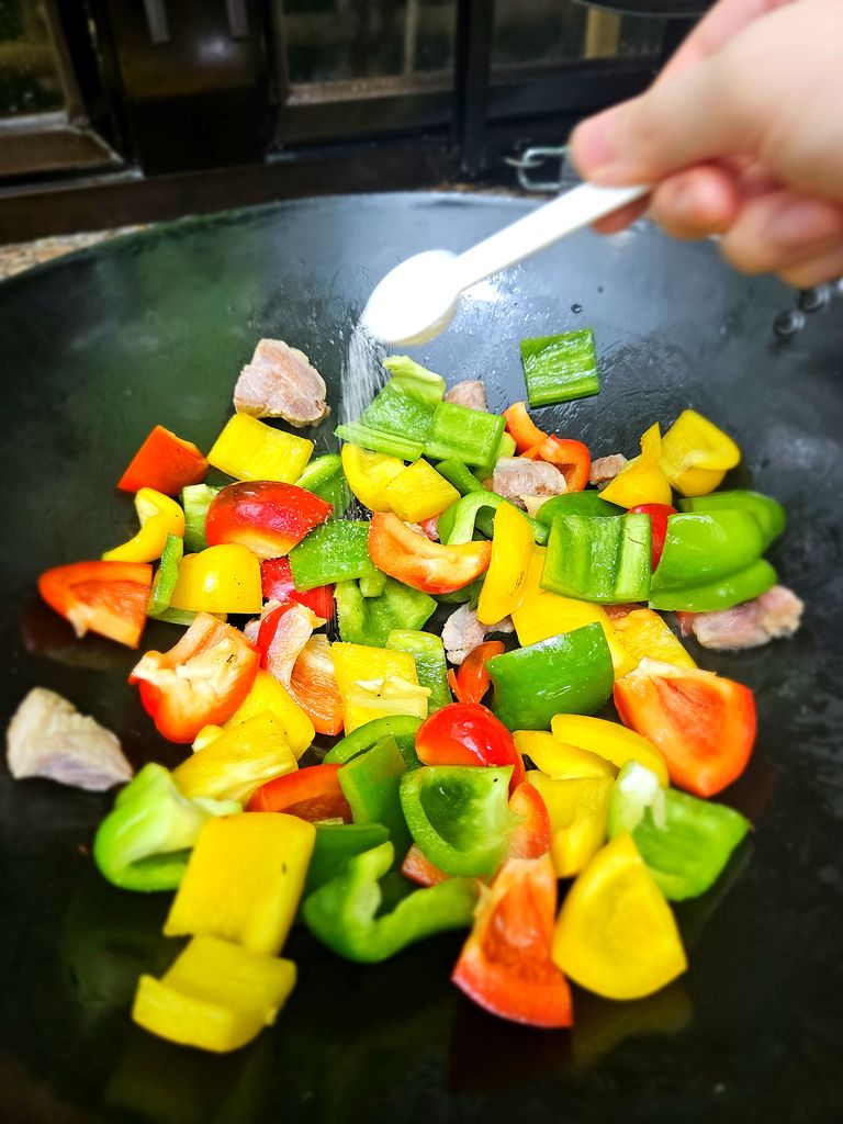 Adding salt to the peppers